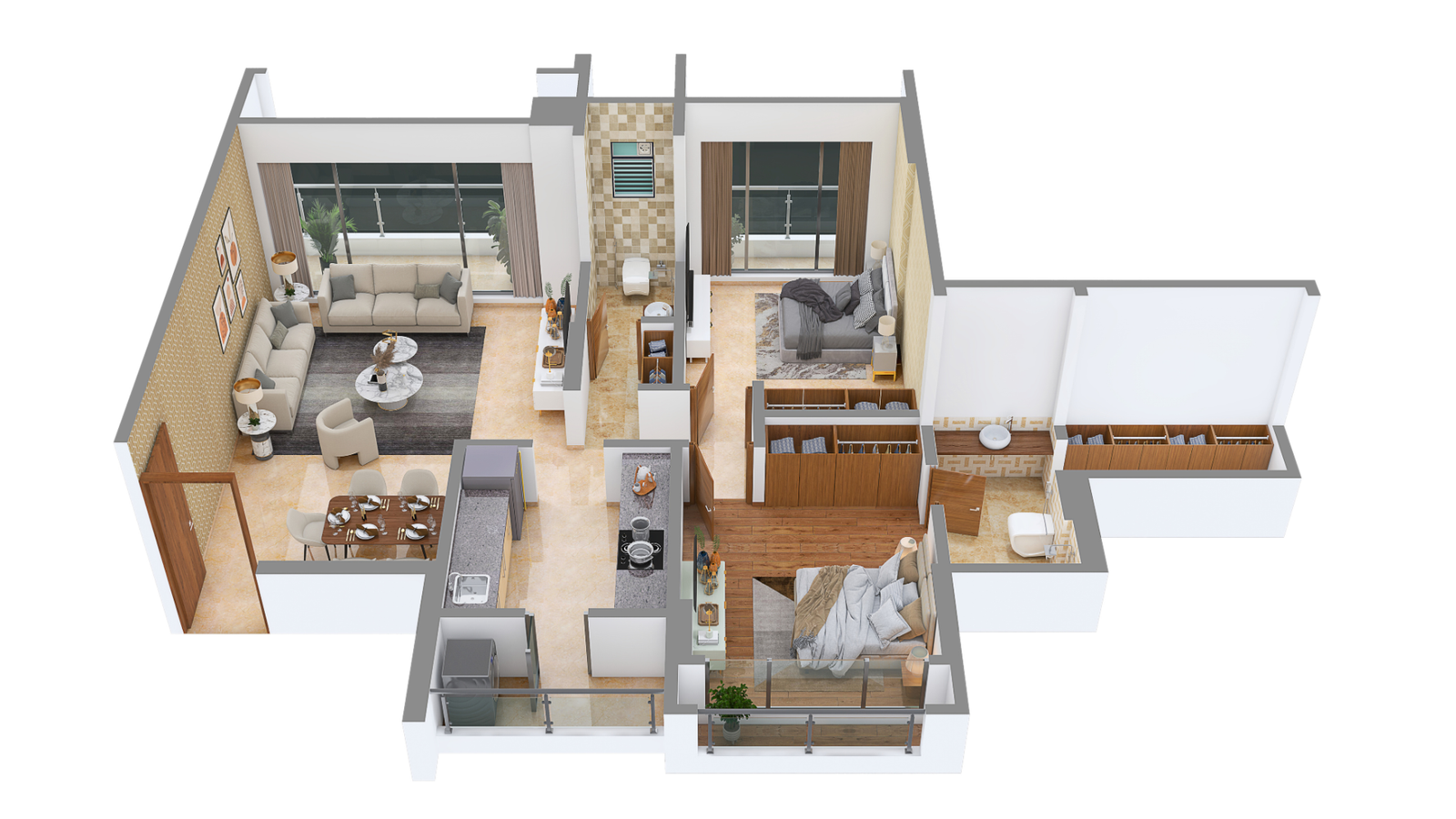 2 BHK LAVISH 3D
