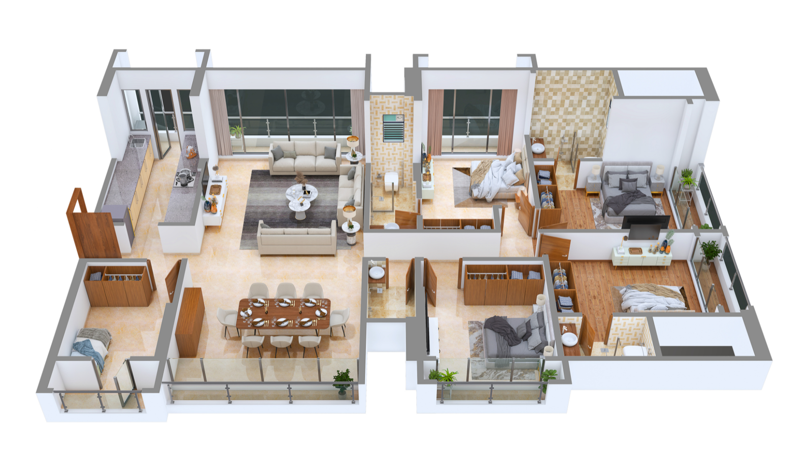 2 BHK (B) JODI 3D